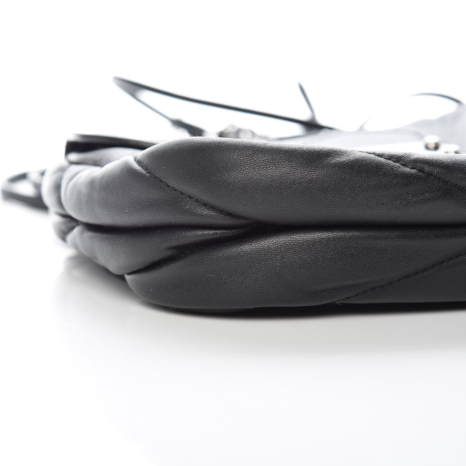 Miu Miu Nappa Matelasse Chain Crossbody Black 8 of 10
