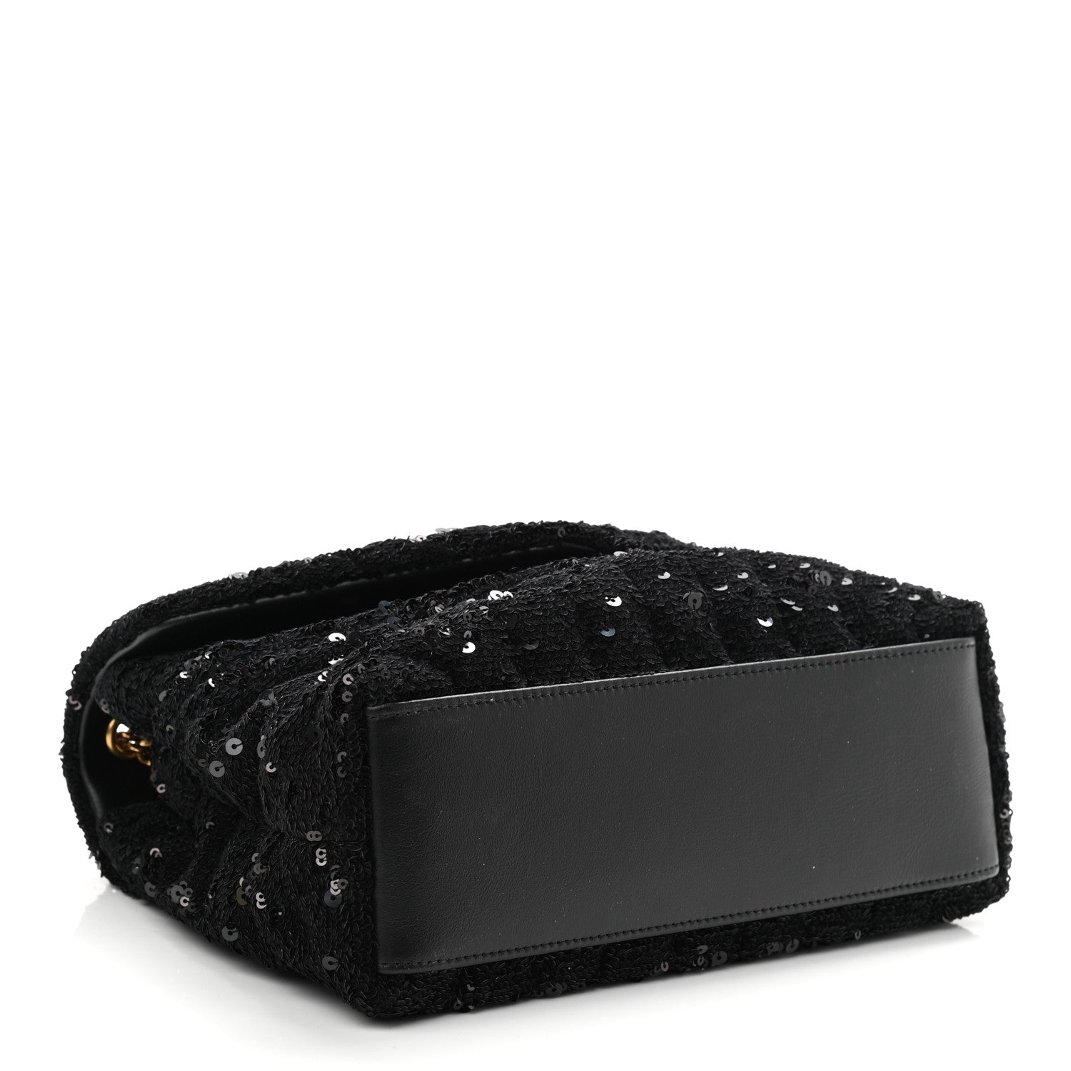 Saint Laurent Sequin Y Quilted Monogram Small Loulou Chain Satchel Black 4 of 11