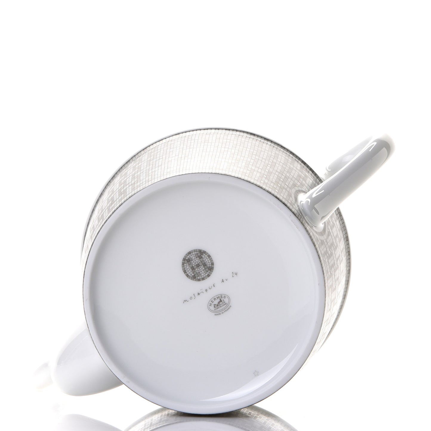 Porcelain 24 Mosaique Teapot Cup Set Platinum