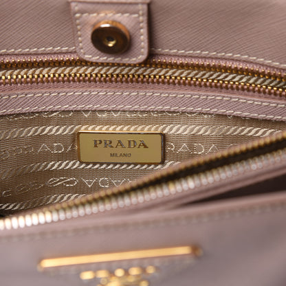 Prada Saffiano Small Double Handle Tote Mughetto 10 of 21