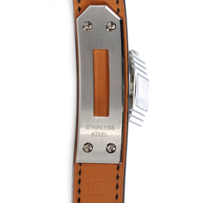 Hermes Stainless Steel Barenia 20mm Kelly Cadena Double Tour Quartz Watch Noir 6 of 8