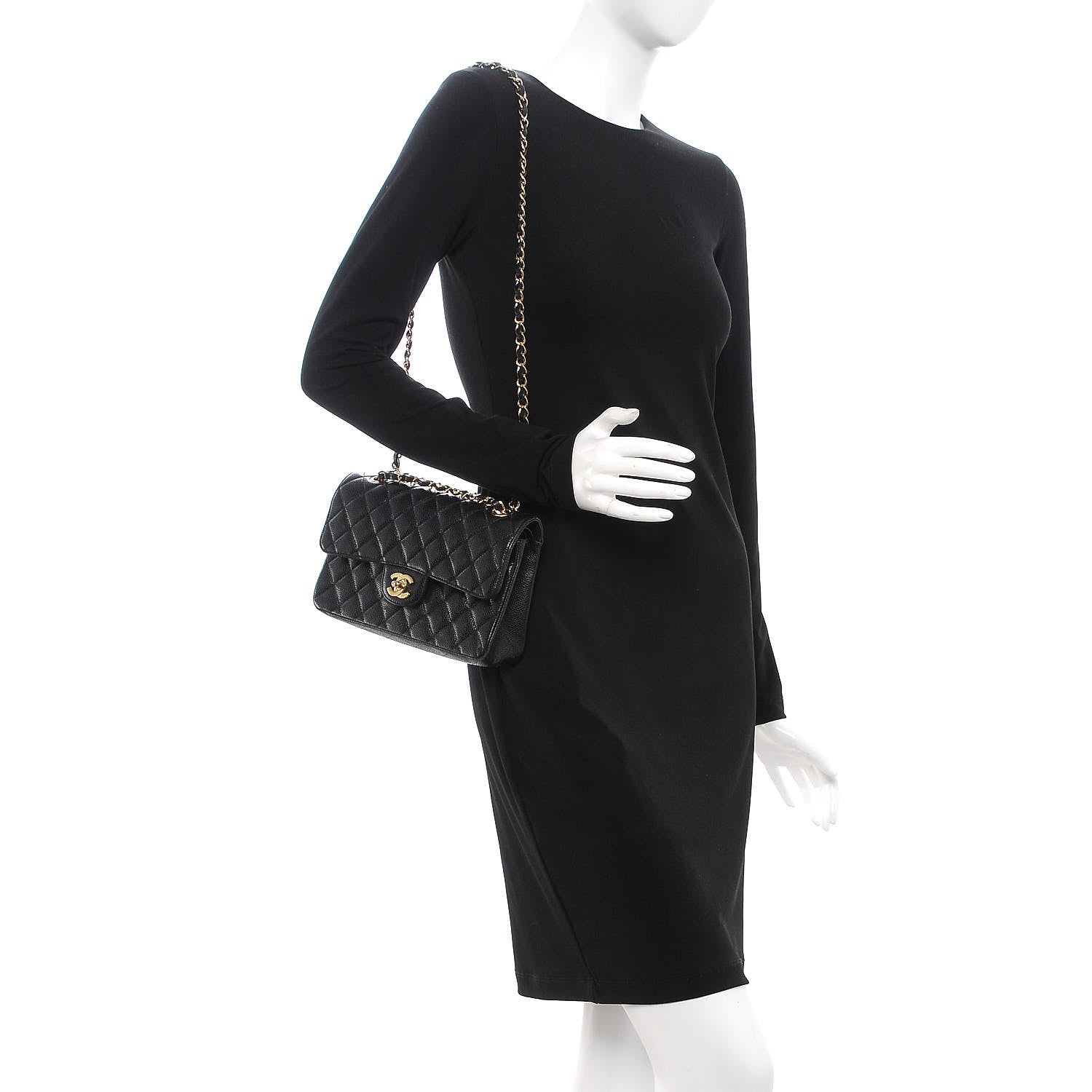 Chanel Caviar Quilted Small Double Flap Black 2 of 8