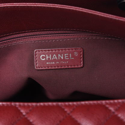 Chanel Caviar Quilted City Shopping Tote Dark Red 9 of 12