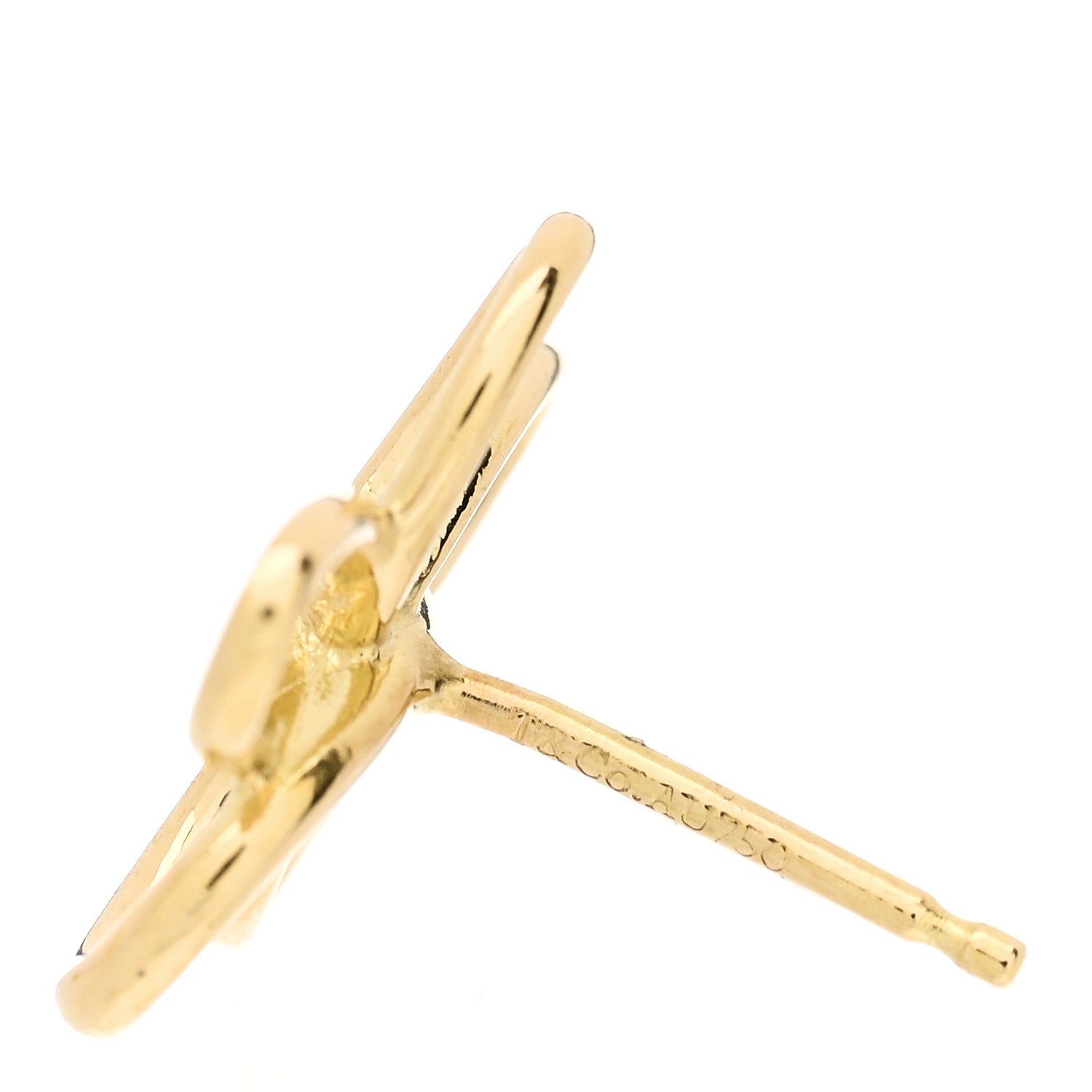 Tiffany 18K Yellow Gold Flower Stud Earrings 4 of 6