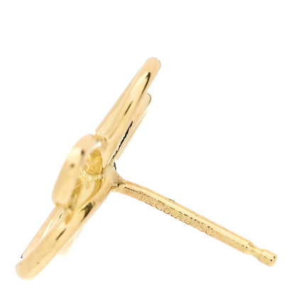 Tiffany 18K Yellow Gold Flower Stud Earrings 4 of 6
