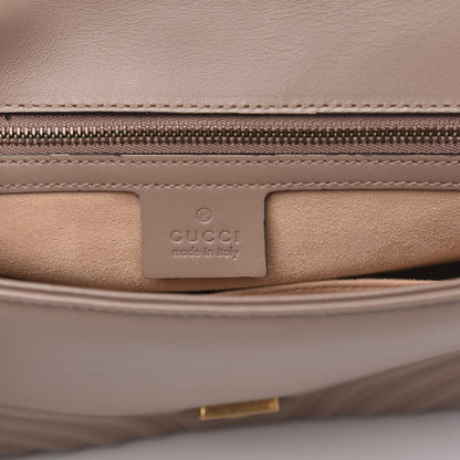 Gucci Calfskin Matelasse Small GG Marmont Top Handle Shoulder Bag Porcelain Rose 5 of 10