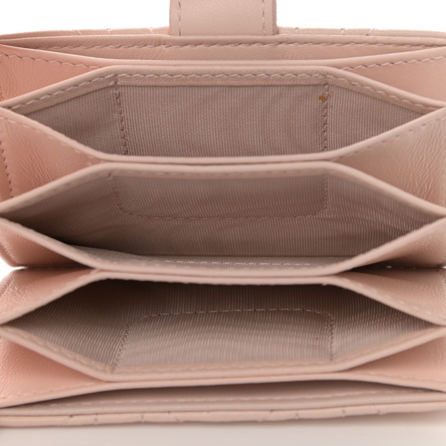 Christian Dior Lambskin Cannage Lady Dior 5-Gusset Card Holder Light Pink 5 of 11