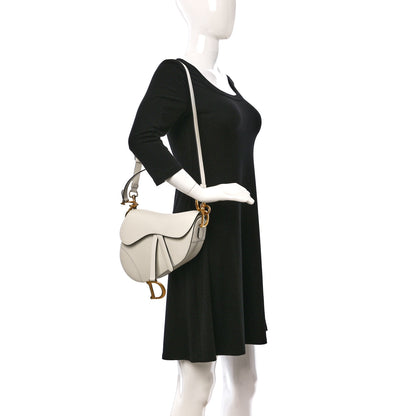 Christian Dior Grained Calfskin Saddle Bag With Strap Latte 2 of 10