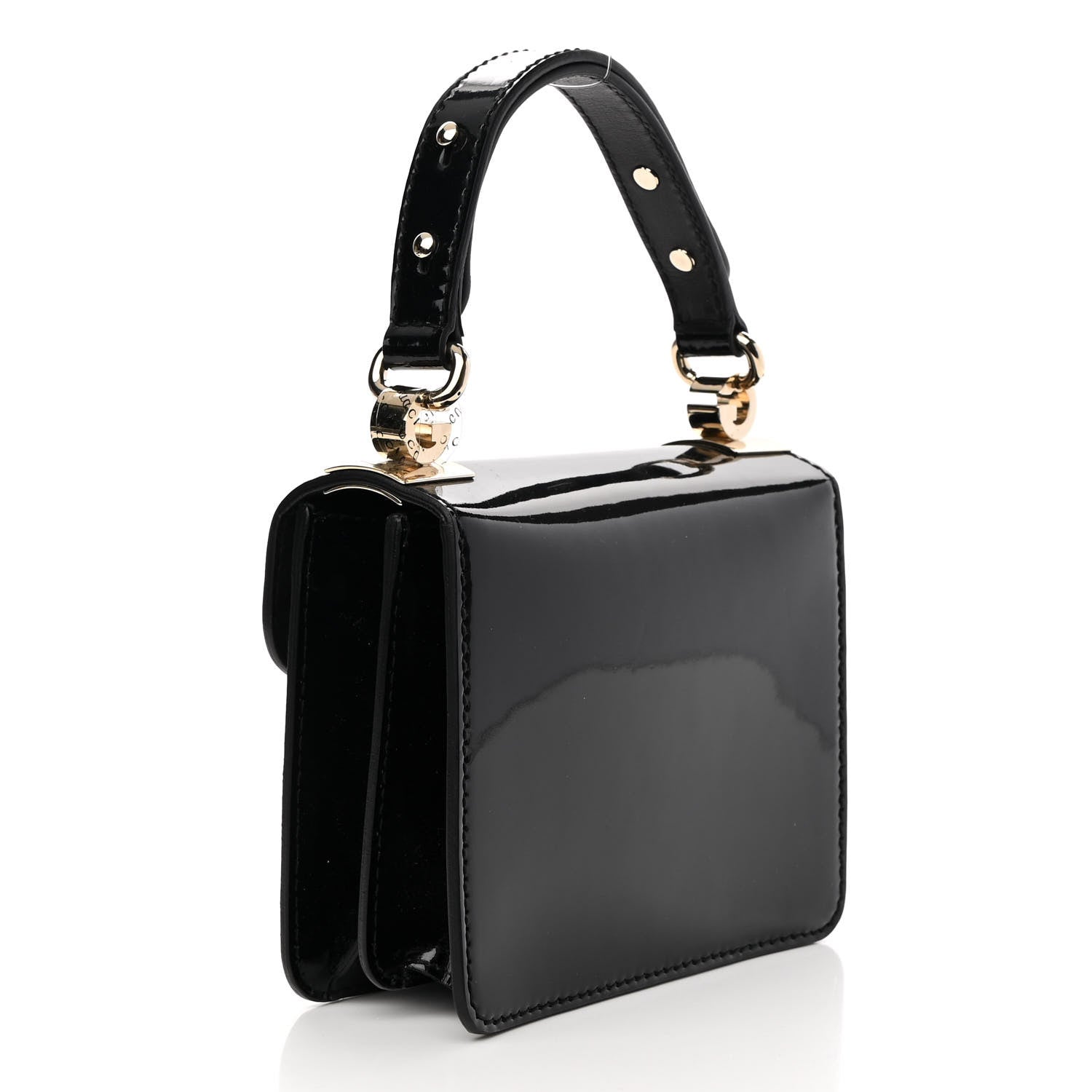 Gucci Patent 1973 Flap Bag Black 4 of 12