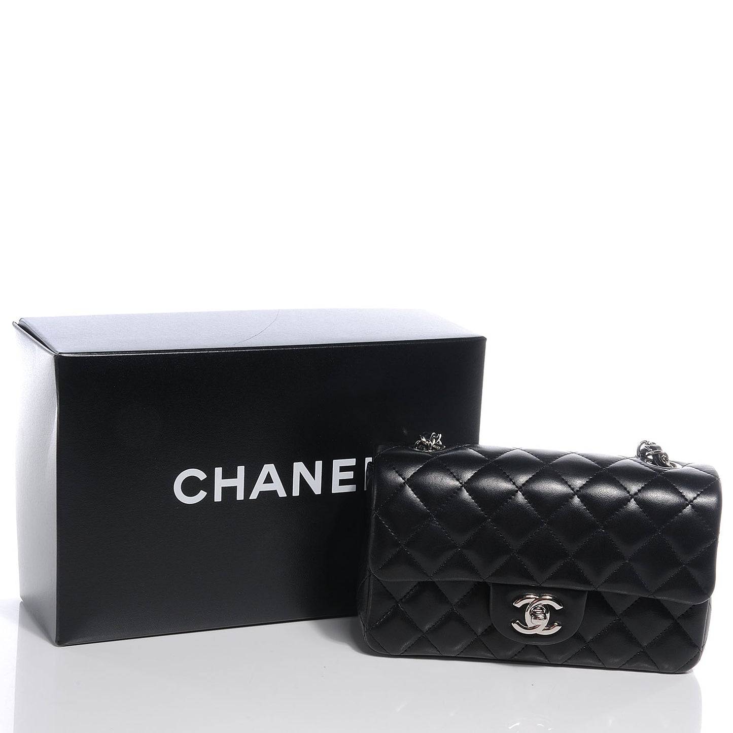 Lambskin Quilted Mini Flap Black