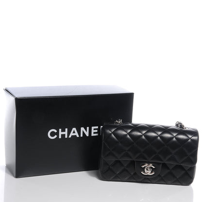 Chanel Lambskin Quilted Mini Flap Black 5 of 9