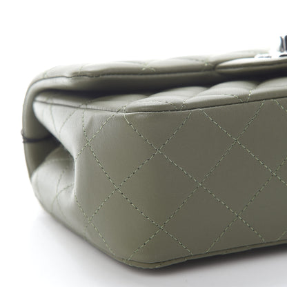 Chanel Lambskin Quilted Mini Rectangular Flap Green 7 of 8