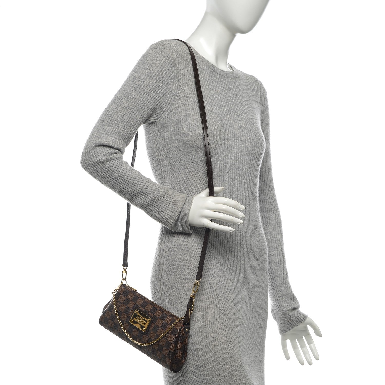 Louis Vuitton Damier Ebene Eva Clutch 2 of 8