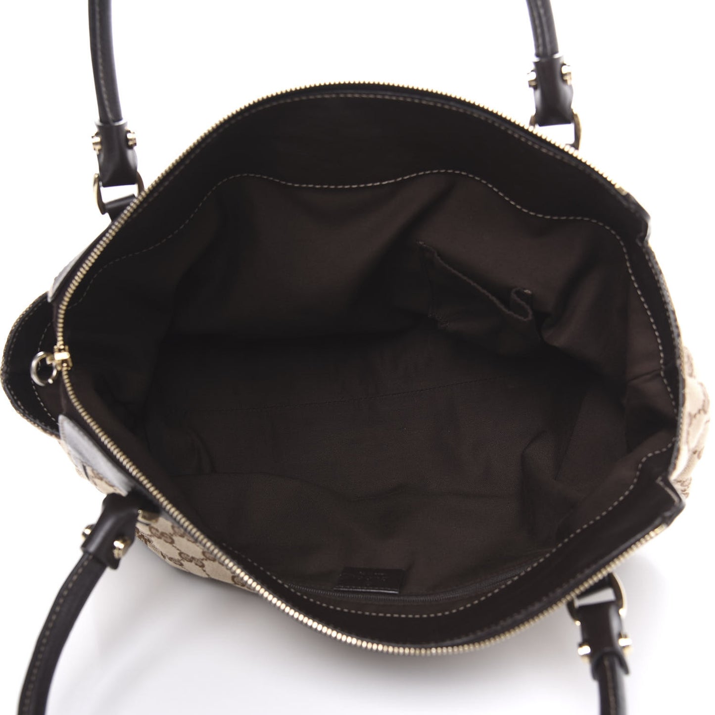 Monogram D Gold Tote Dark Brown
