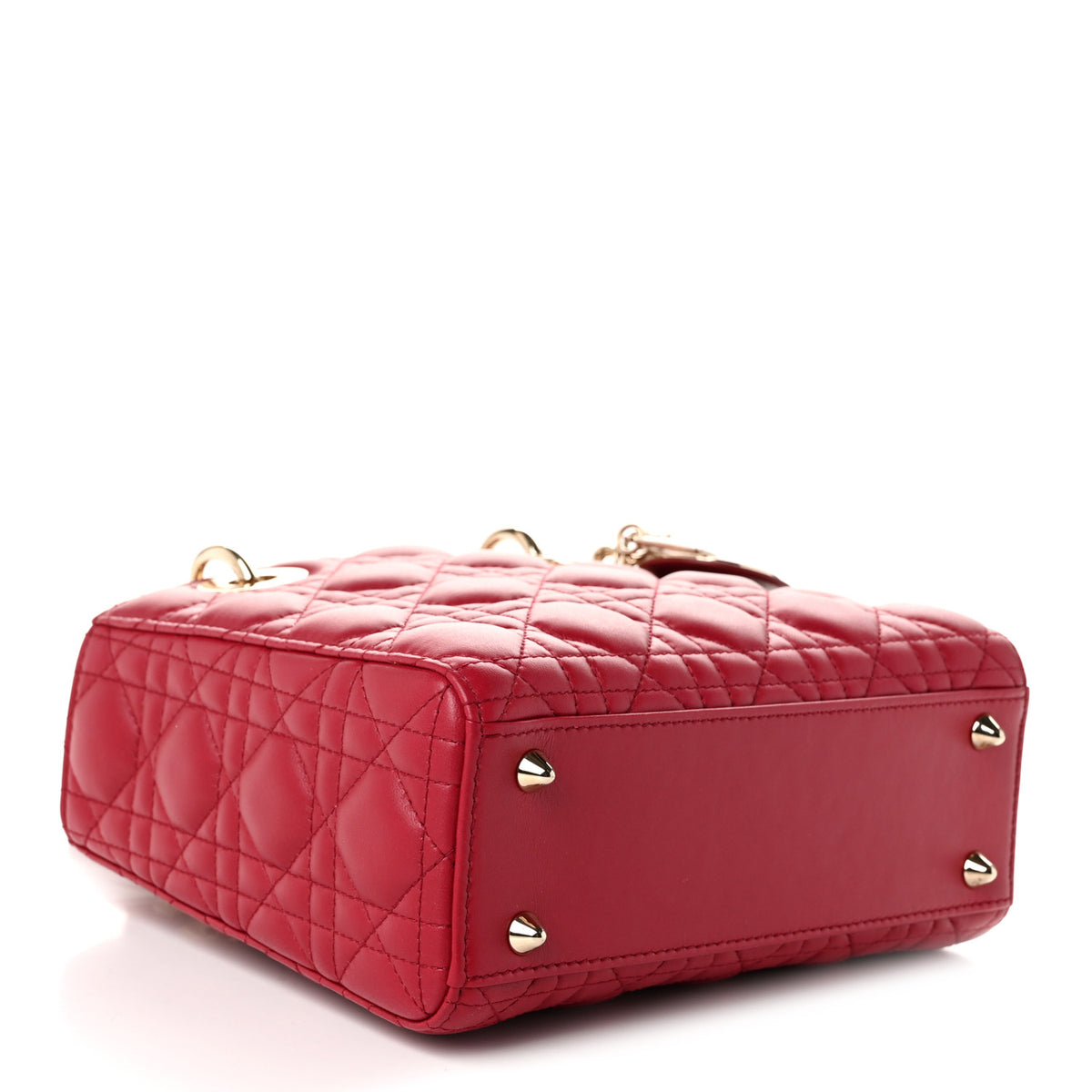 Lambskin Cannage Small My ABCDior Lady Dior Red