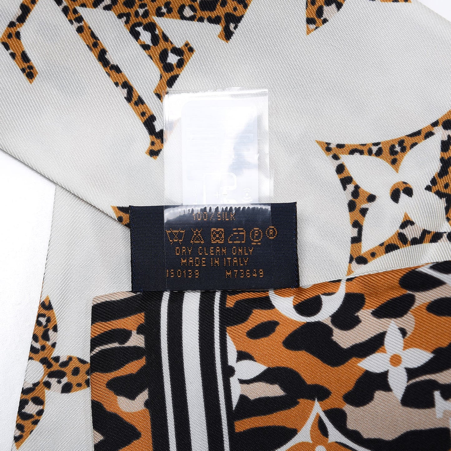 Silk Monogram Giant Jungle Bandeau Ivory