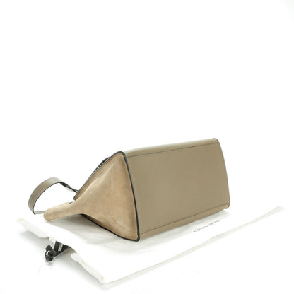 Celine Drummed Calfskin Suede Medium Trapeze Souris 4 of 8