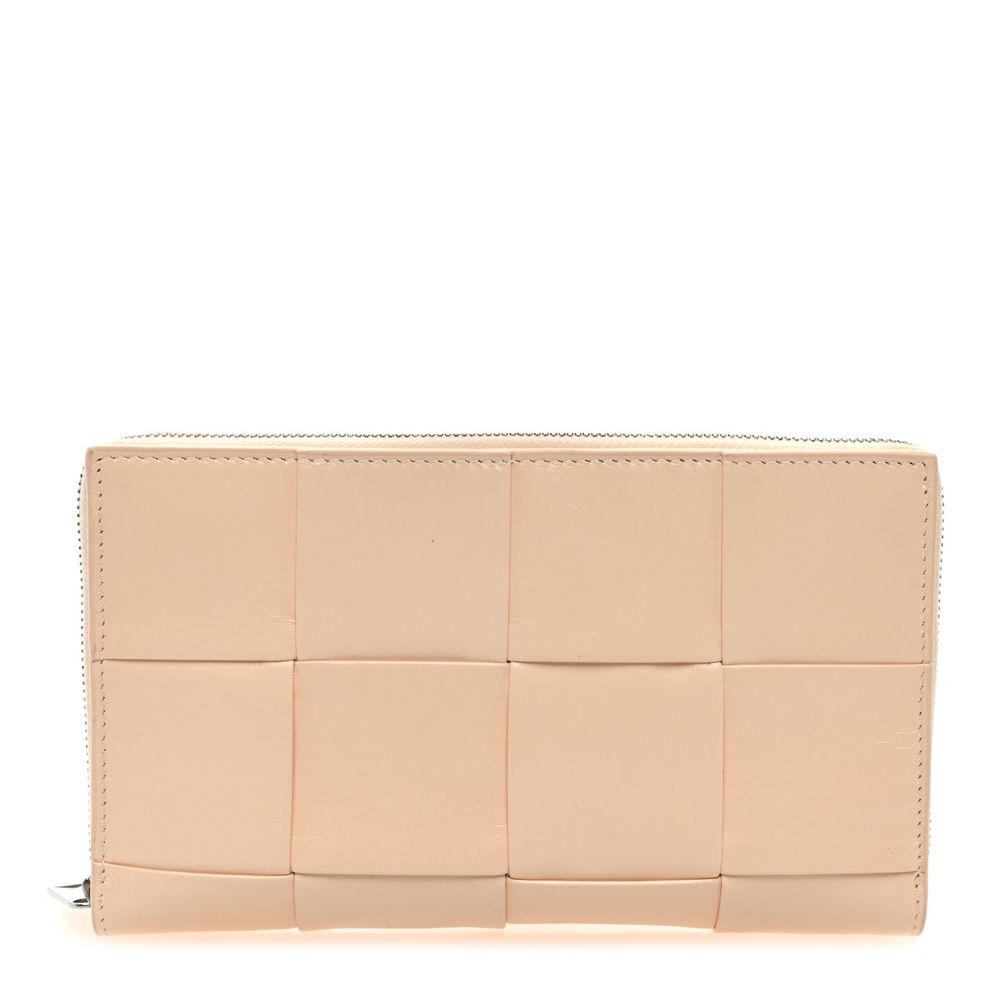 Nappa Maxi Intrecciato Zip Around Wallet Rose Mole