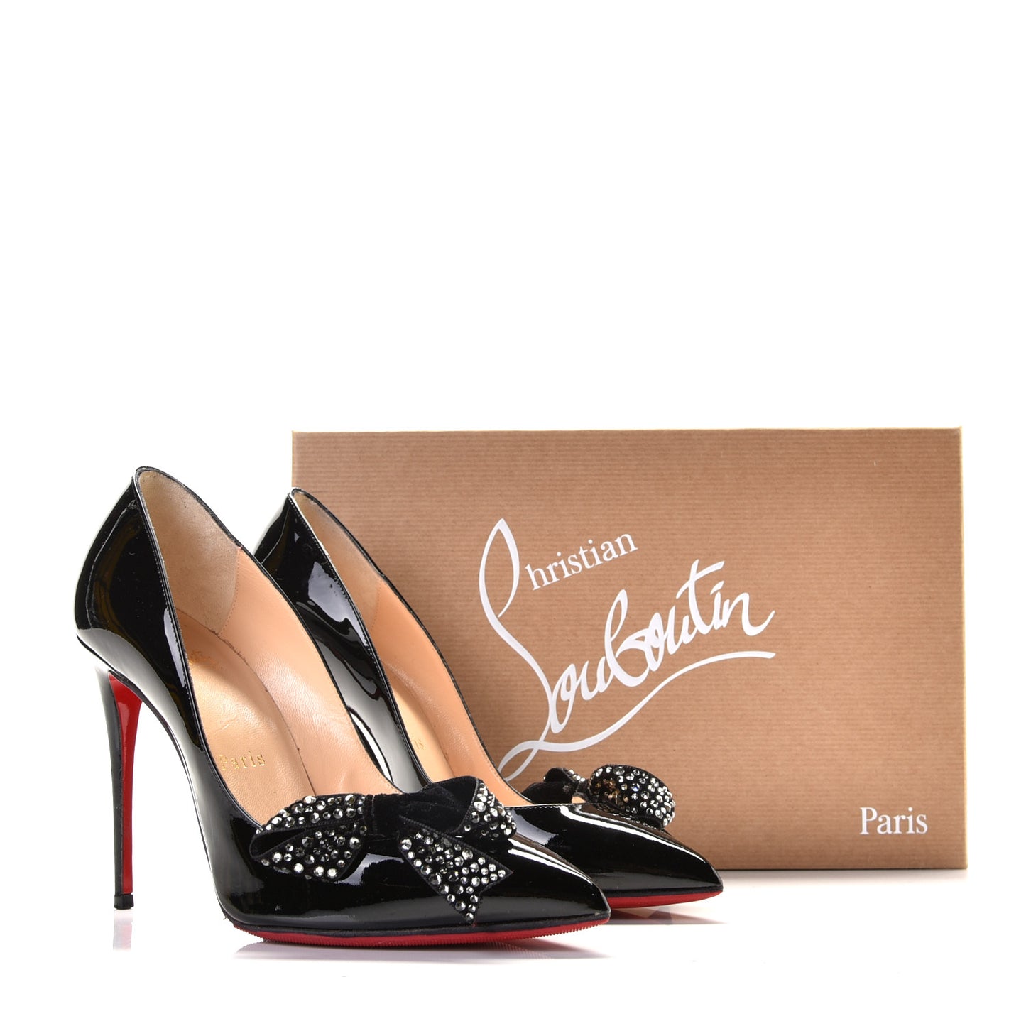 Patent Velvet Madame Menule Bow 100 Pumps 36 Black