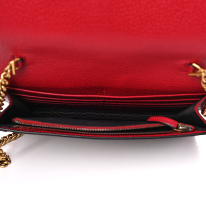 Gucci GG Supreme Monogram Web Queen Margaret Chain Wallet Red 5 of 12