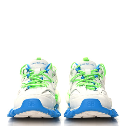Balenciaga Mesh Rubber Womens Track Sneakers 38 White Green Blue 3 of 8