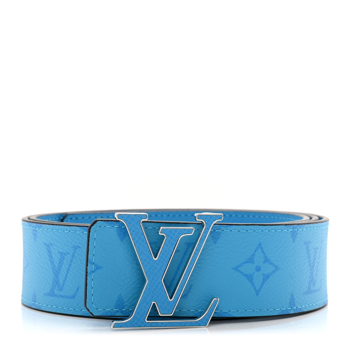 Monogram 40mm Reversible LV Initiales Belt 100 40 Lagoon Blue