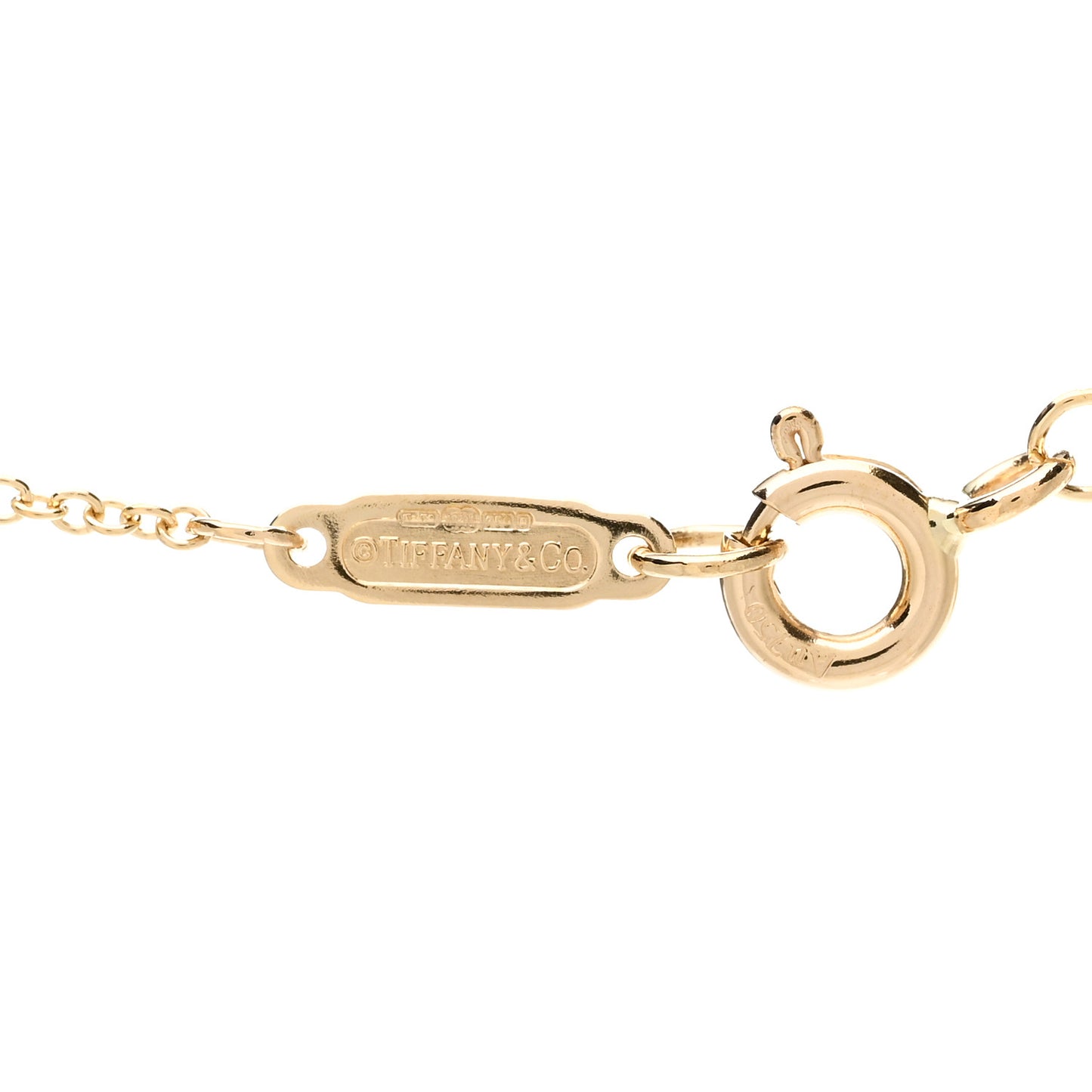 18K Yellow Gold Diamond Small T Smile Pendant Necklace