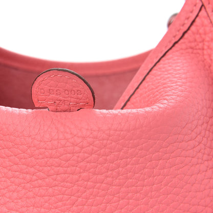 Hermes Taurillon Clemence Amazone Evelyne TPM Rose Azalee Rouge Pivoine 7 of 10