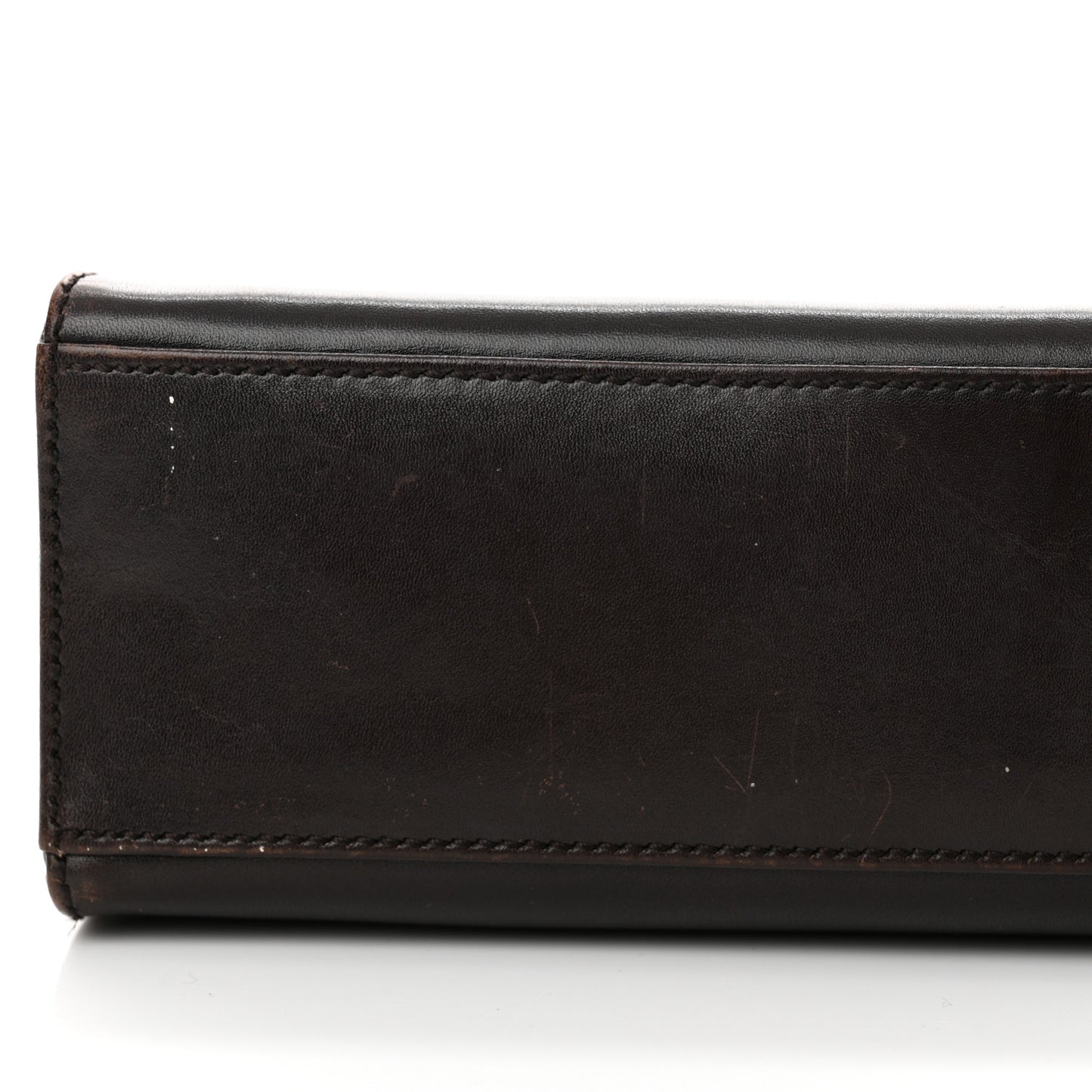 Vitello Smalt Shoulder Bag Ebano