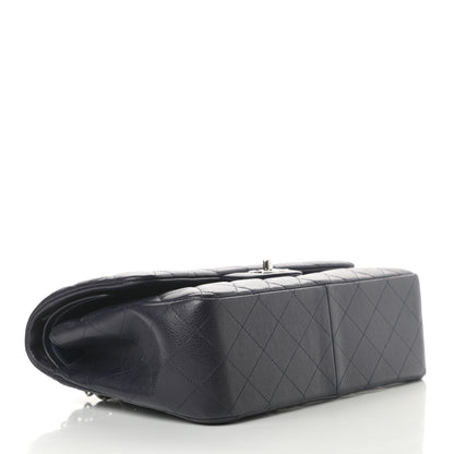 Chanel Caviar Quilted Jumbo Double Flap Navy Blue 4 of 12
