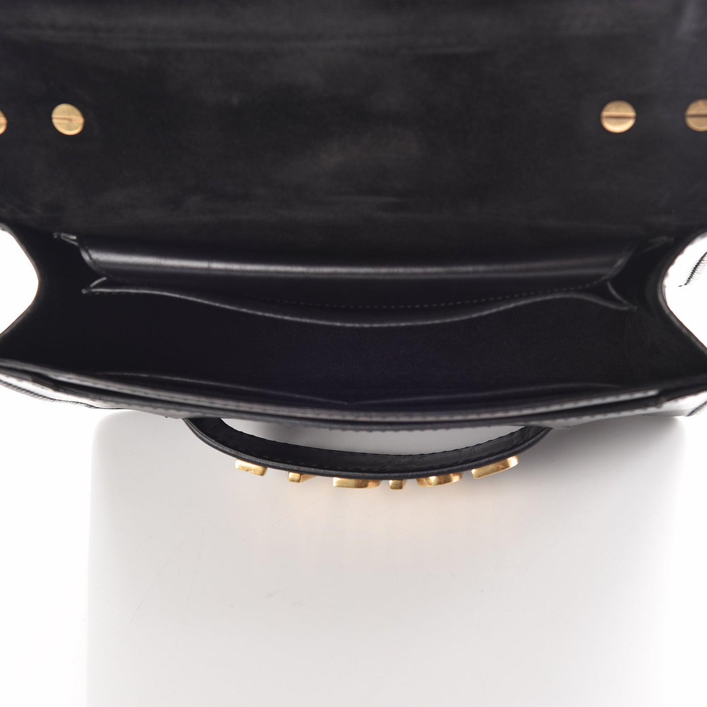 Calfskin J'Adior Chain Flap Bag Black