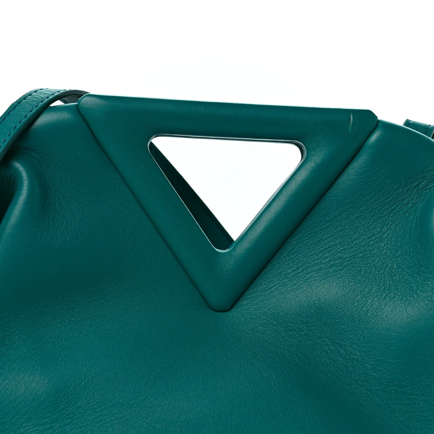 Calfskin Small The Point Triangle Bag Mallard