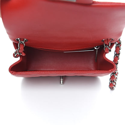 Chanel Lambskin Quilted Mini Square Flap Red 5 of 12