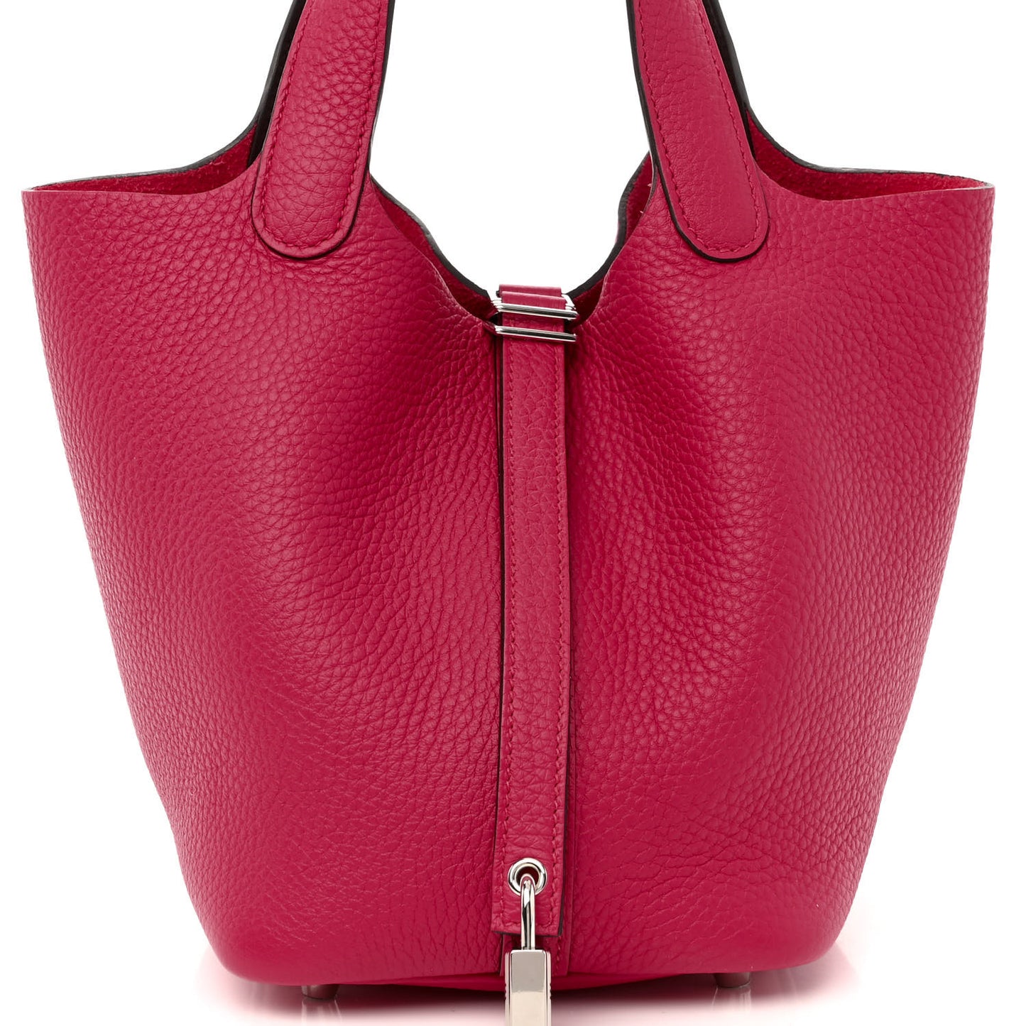 Taurillon Clemence Swift Eclat Picotin Lock 18 PM Framboise Rouge Sellier