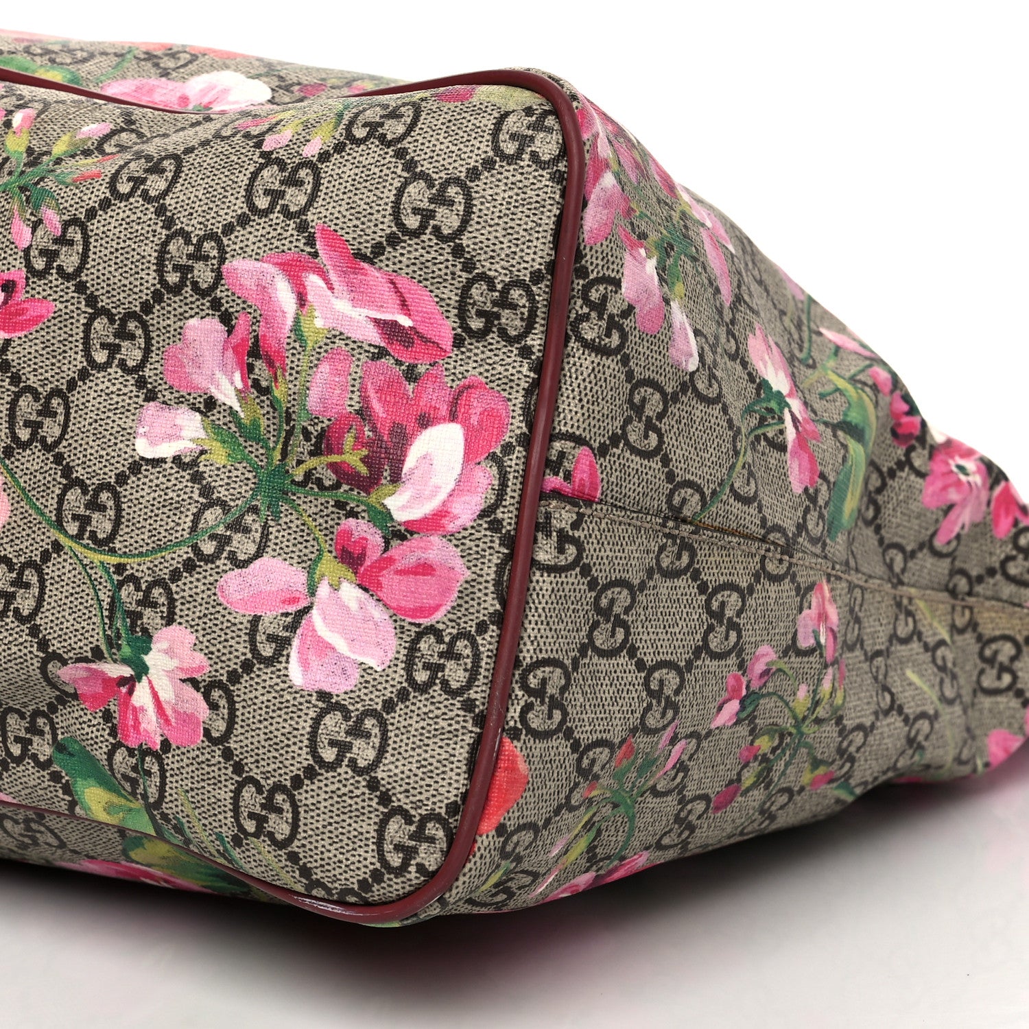 Gucci Soft GG Supreme Monogram Blooms Medium Crossbody Tote Beige Multicolor Dry Rose 10 of 13