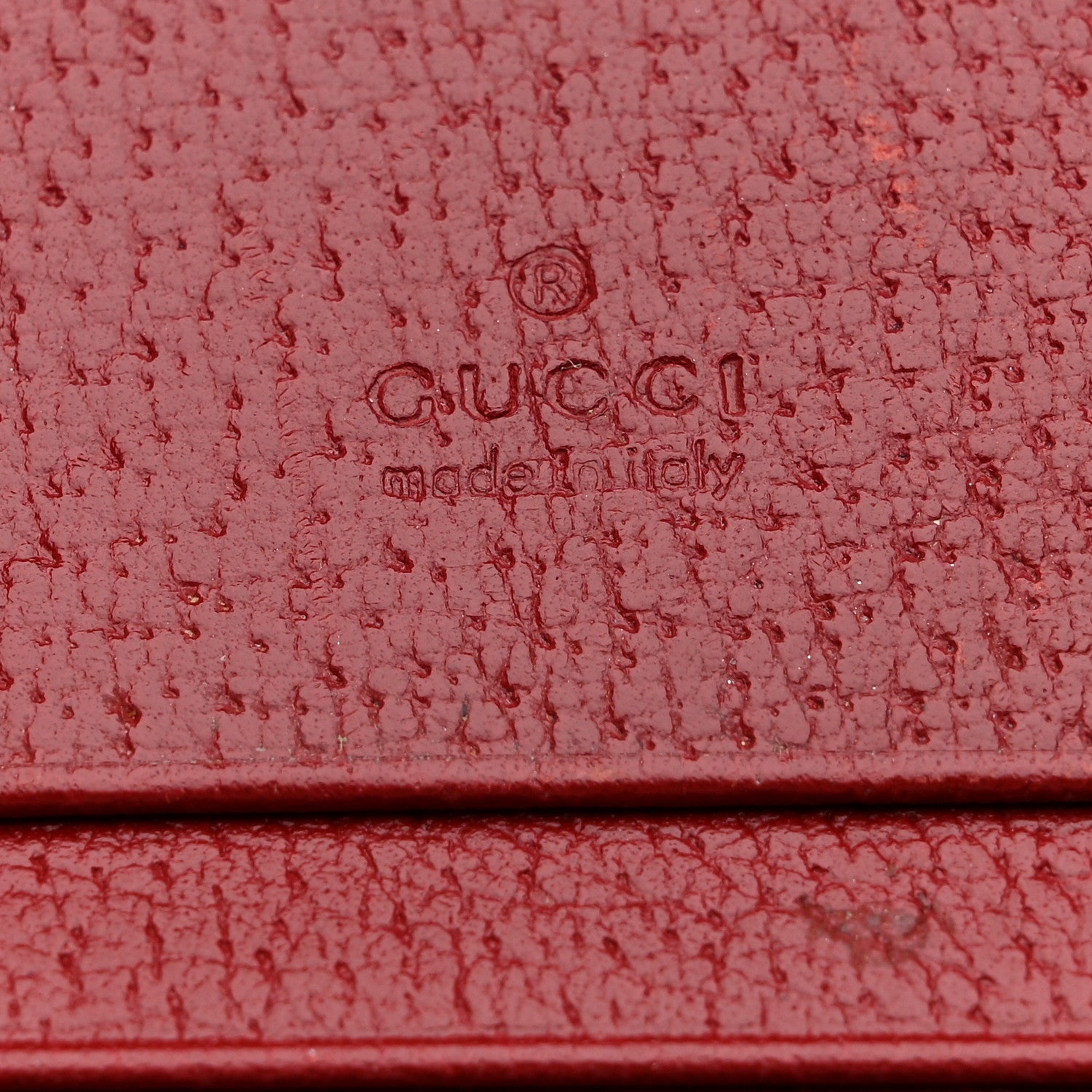 Gucci GG Supreme Monogram Tian Card Case Beige Multicolor Red 6 of 7