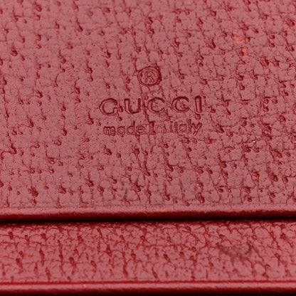 Gucci GG Supreme Monogram Tian Card Case Beige Multicolor Red 6 of 7