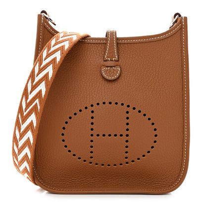 Hermes Taurillon Maurice Amazone Evelyne TPM Gold White 1 of 11