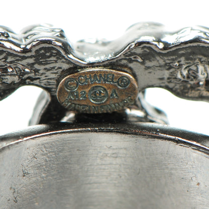 Chanel Ruthenium Crystal CC Logo Ring 7 4 of 5