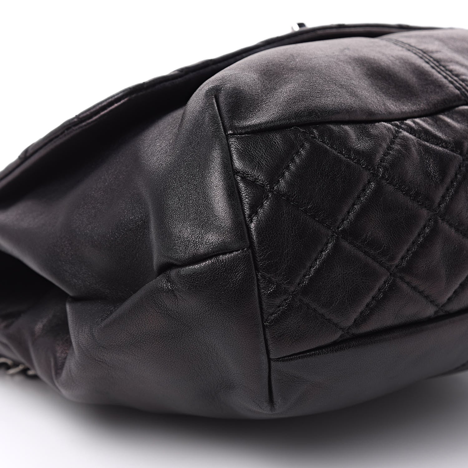 Chanel Shiny Lambskin Quilted Medium Trianon Messenger Flap Black 8 of 13
