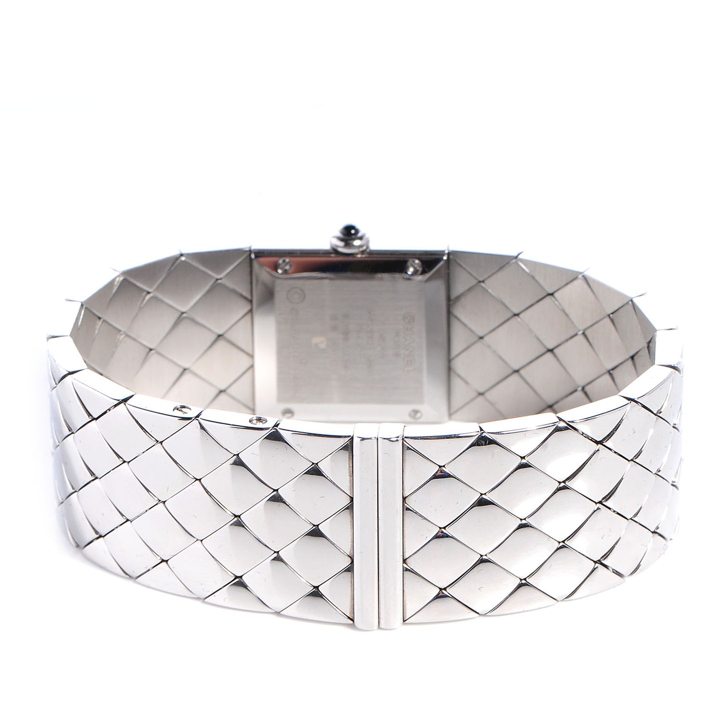 Stainless Steel Quilted Matelasse 18mm Quartz Watch
