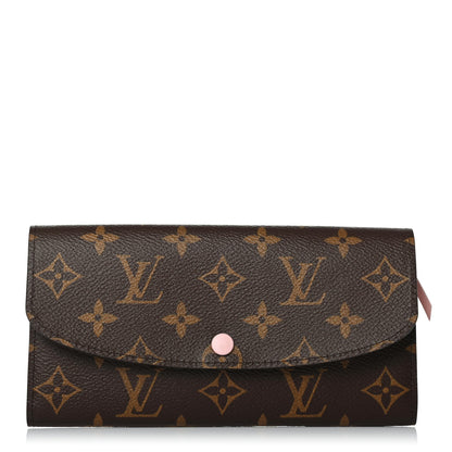 Louis Vuitton Monogram Emilie Wallet Rose Ballerine 1 of 5