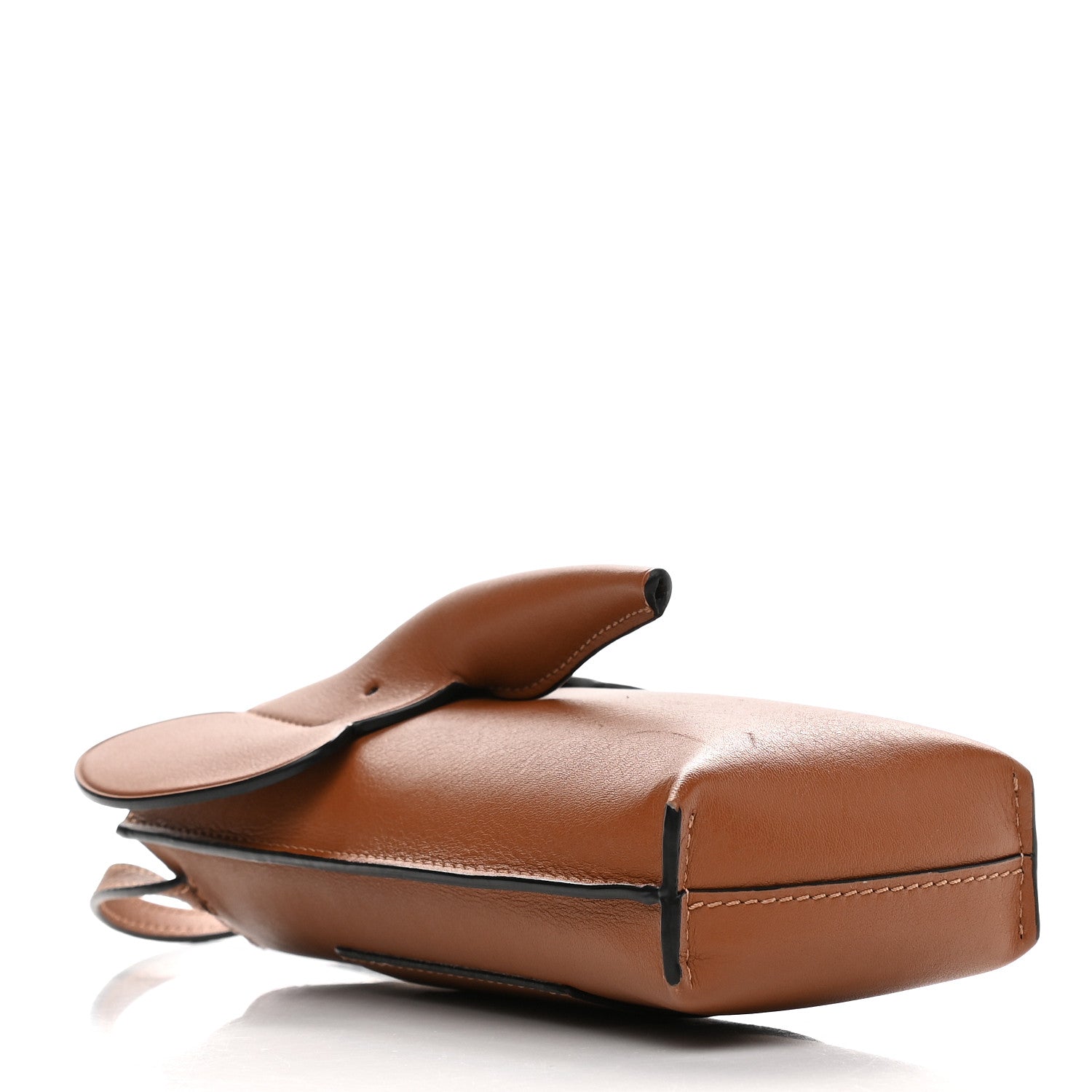 Loewe Calfskin Elephant Pouch Crossbody Bag Tan 4 of 9