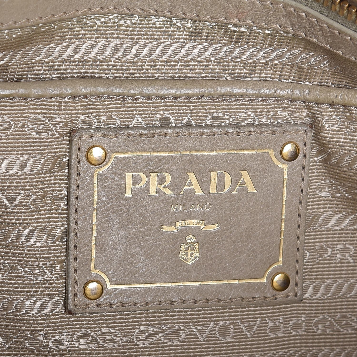 Prada Glace Calfskin Extra Wide Tote Stone 7 of 20