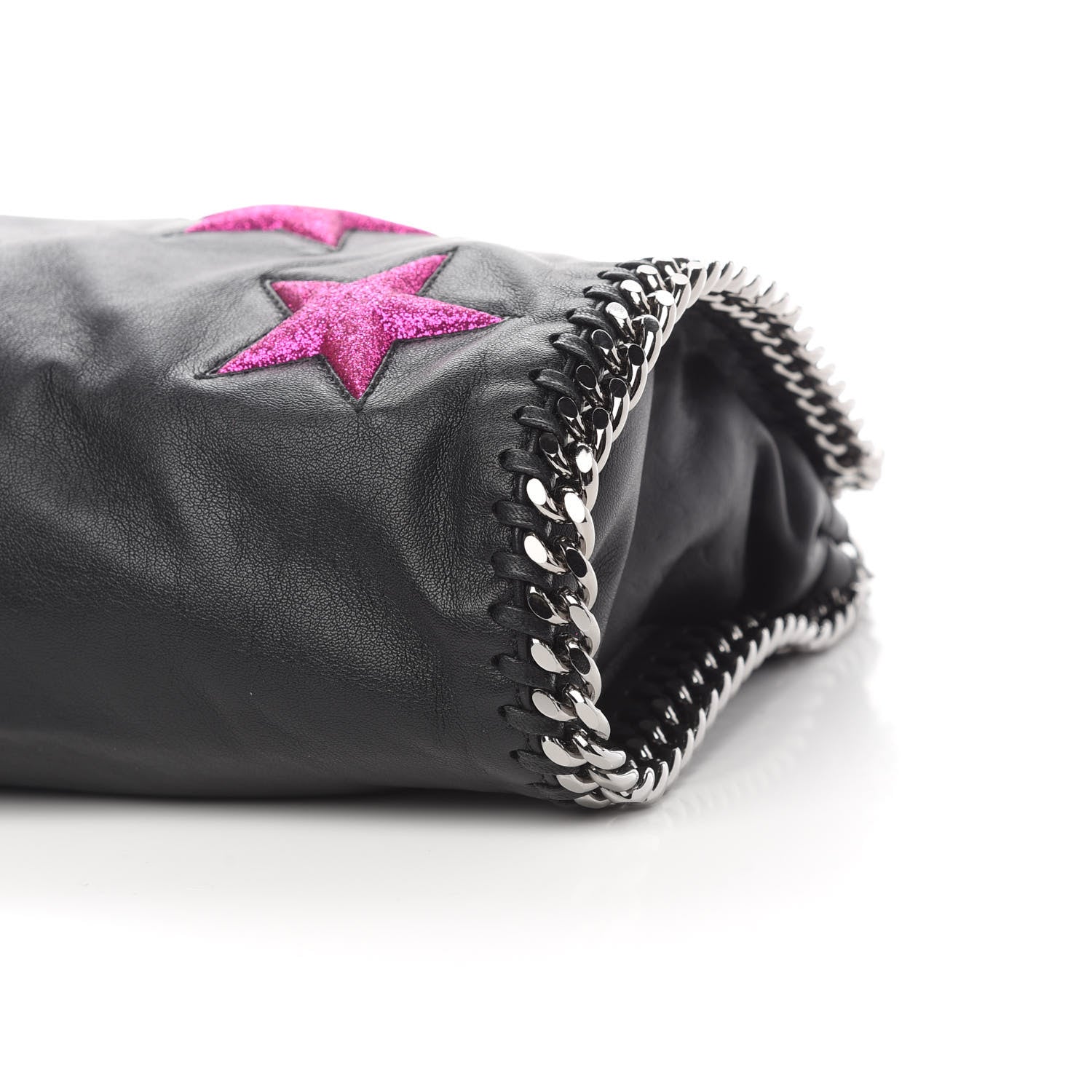 Stella McCartney Eco Alter Nappa Embossed Mini Star Falabella Tote Black Pink 9 of 9