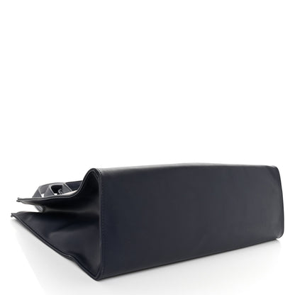 Telfar Vegan Leather Medium Shopping Bag Navy 4 of 9