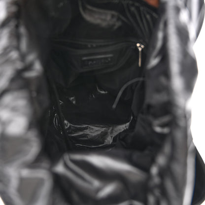 Chanel Wool Calfskin Embroidered Paris Hamburg Drawstring Backpack Navy Blue 5 of 10