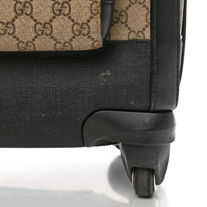 Gucci GG Supreme Monogram Four Wheel Suitcase Black 9 of 12