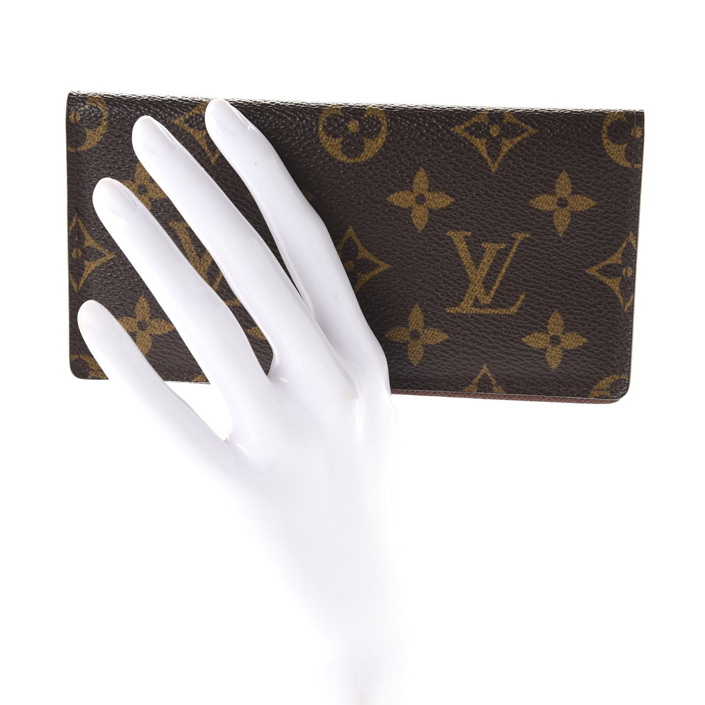 Monogram Simple Checkbook Holder Wallet Cover