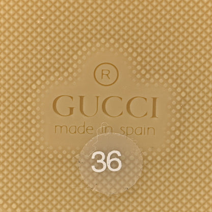 Gucci Canvas Grossgrain Embroidered Judit Ankle Wrap Platform 35/120mm Espadrille Wedges 36 White Shell 6 of 8